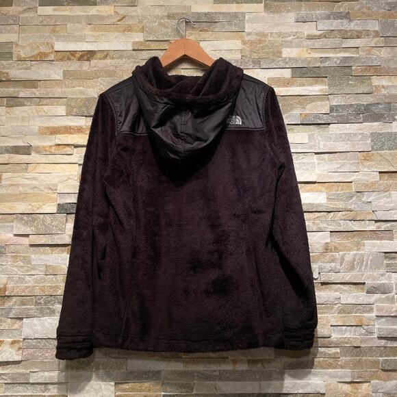 The North Face Oso Hoodie Women’s M | Soft Fuzzy Fleece Jacket Black Nylon Trim - Picture 5 of 10